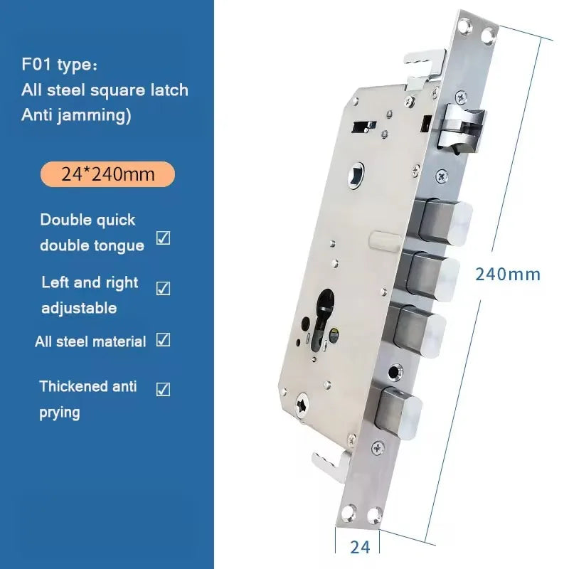Stainless Steel Security Door Lock Body Smart Fingerprint Lock Body For Anti-theft  And 6068 Fingerprint Lock Body Accessories