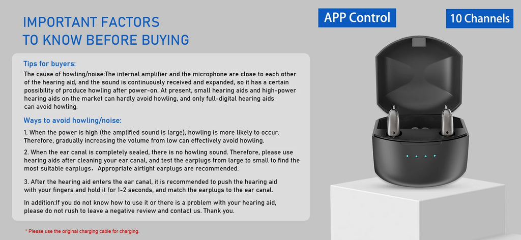 Rechargeable Hearing Aids Digital Hearing Aid for Deafness Elderly APP Control Sound Amplifier Bluetooth Hearing Aids Audifonos