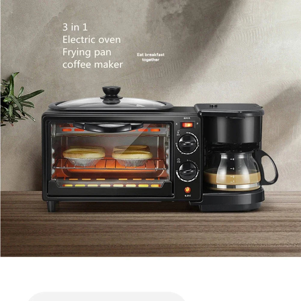 3 in 1 Breakfast Machine. Toaster. Coffee Machine. Oven. Kitchen Oven. Kitchen Appliances.