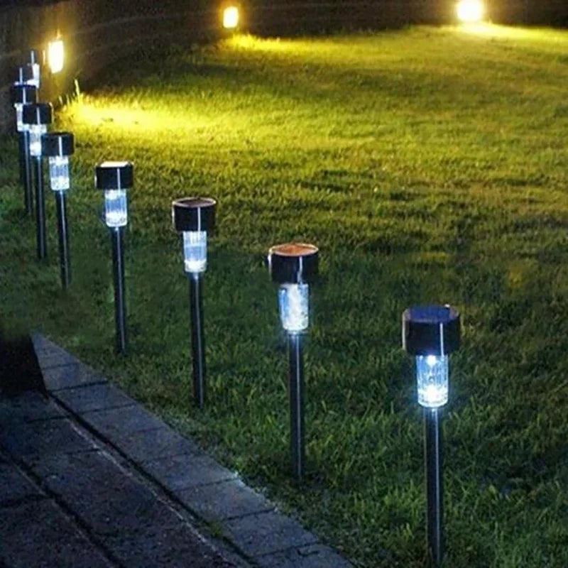 Outdoor Solar Garden Lights Auto On Off Pathway Lights for Yard Lawn Walkway Driveway Landscape Lighting  Clearance