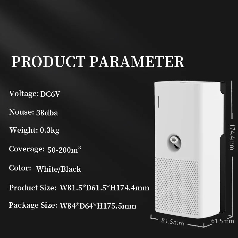 Namste 100m³ Battery Aroma Diffuser Room Fragrance Air Freshener Home AIR Flavoring for Small Spaces Such Toilets And Elevators