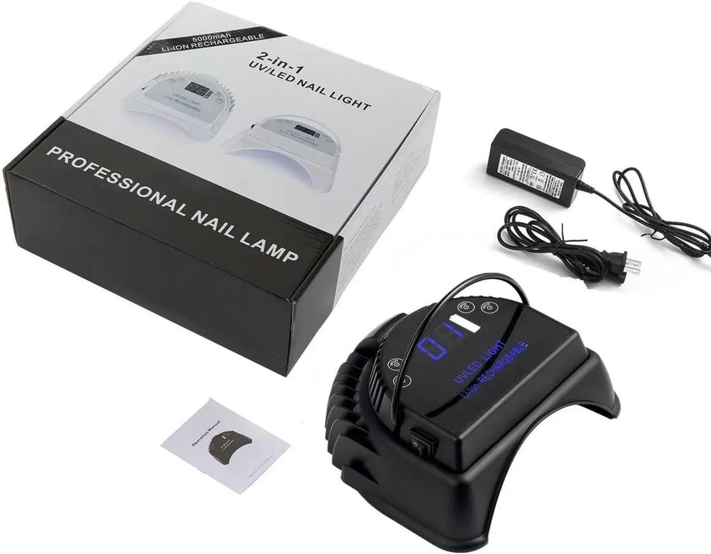 64W Rechargeable UV LED Nail Lamp Gel Polish Drying for Manicure with Automatic Sensor Cordless Nail Dryer Equipment and Tools