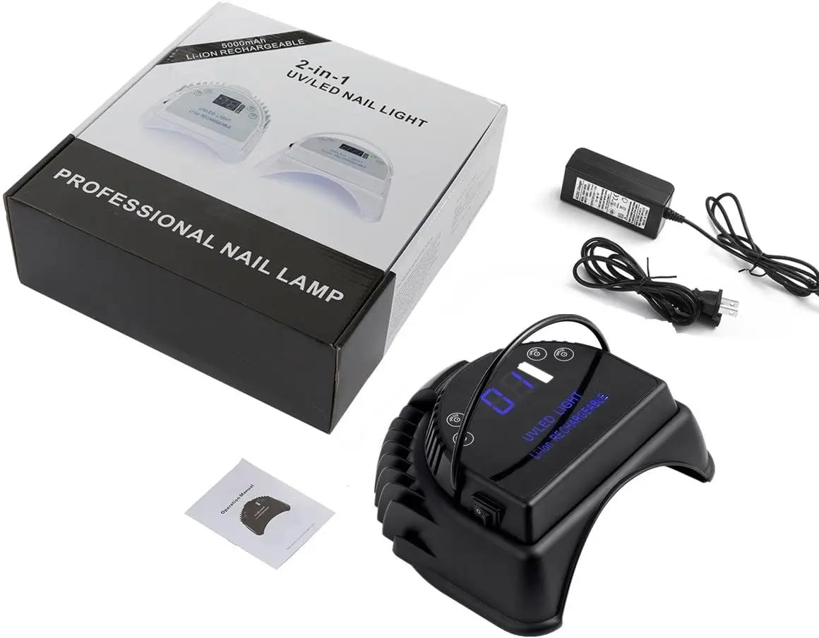 64W Rechargeable UV LED Nail Lamp Gel Polish Drying for Manicure with Automatic Sensor Cordless Nail Dryer Equipment and Tools