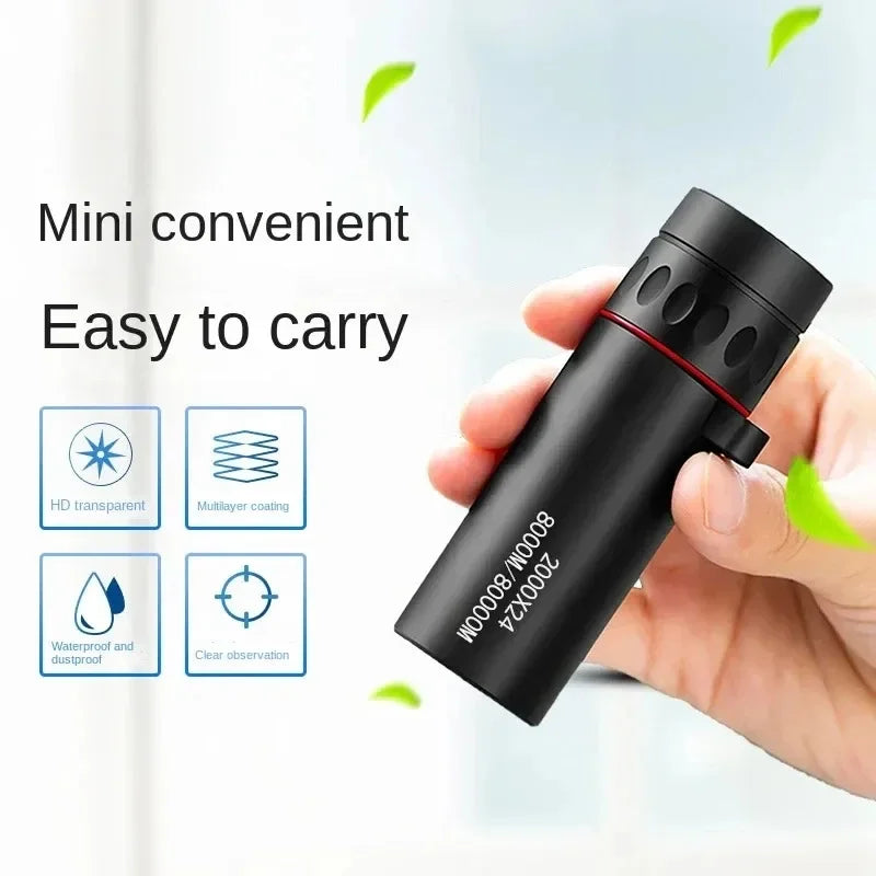 2000X25 Low Light Night Vision Monocular Telescope Large Aperture HD Imaging Portable for Outdoor Adventure Self Driving Tour