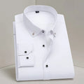 Hot Sale Men's Dress Shirts Formal Long Sleeve Business Social Camisa Contrast With Diamond Anti-wrinkle Button Down Men Clothes