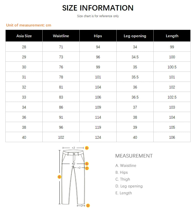 Classic Straight Men's Jeans Spring New Fashion Business Work Casual Trousers Comfort Elastic Solid Color Denim Pants