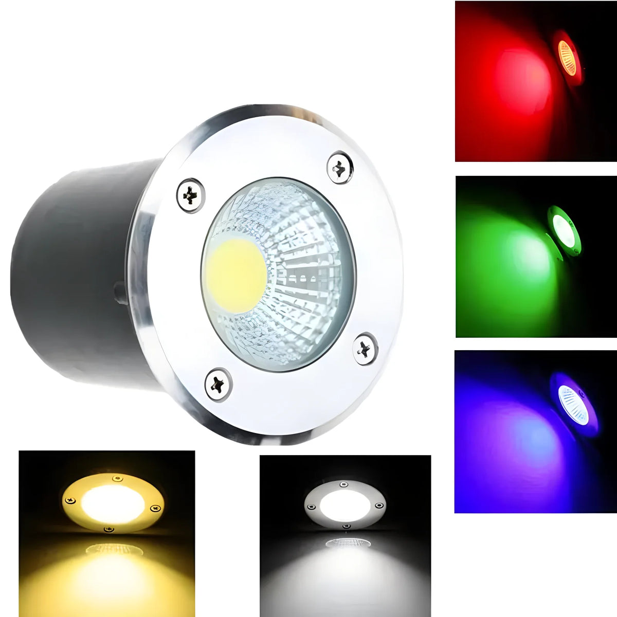 5W 10W 12W 15W Led Garden Underground LampsOutdoor IP67 Waterproof Buried Garden Path Spot Recessed Underground Light Warm White