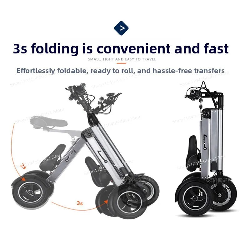 Ultra Light Foldable Electric Bike for Adults with Lithium Battery Portable E Bike for Men Women