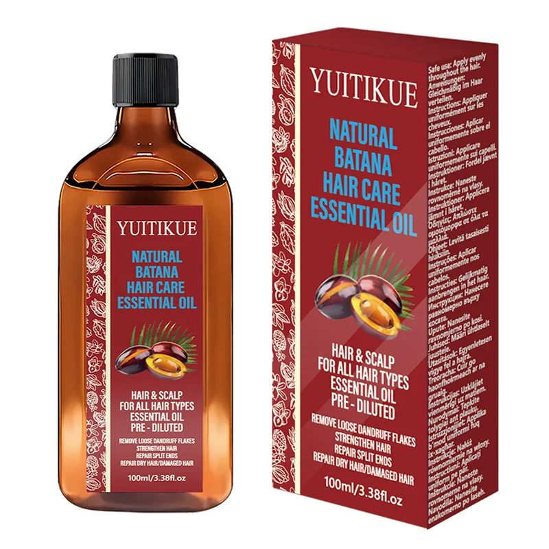 YUITIKUE Pre-Diluted Natural Batana Hair Care Essential Oil Scalp Nourishing Strengthen Hair Repair Dry Damaged Split Ends Hair