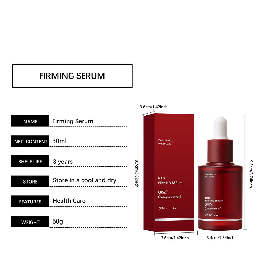Collagen Firming Face Serum with NAD Boosting Look Skin Elasticity Smooth Fine Lines Hydrating Makeup Base Daily Use 30ml