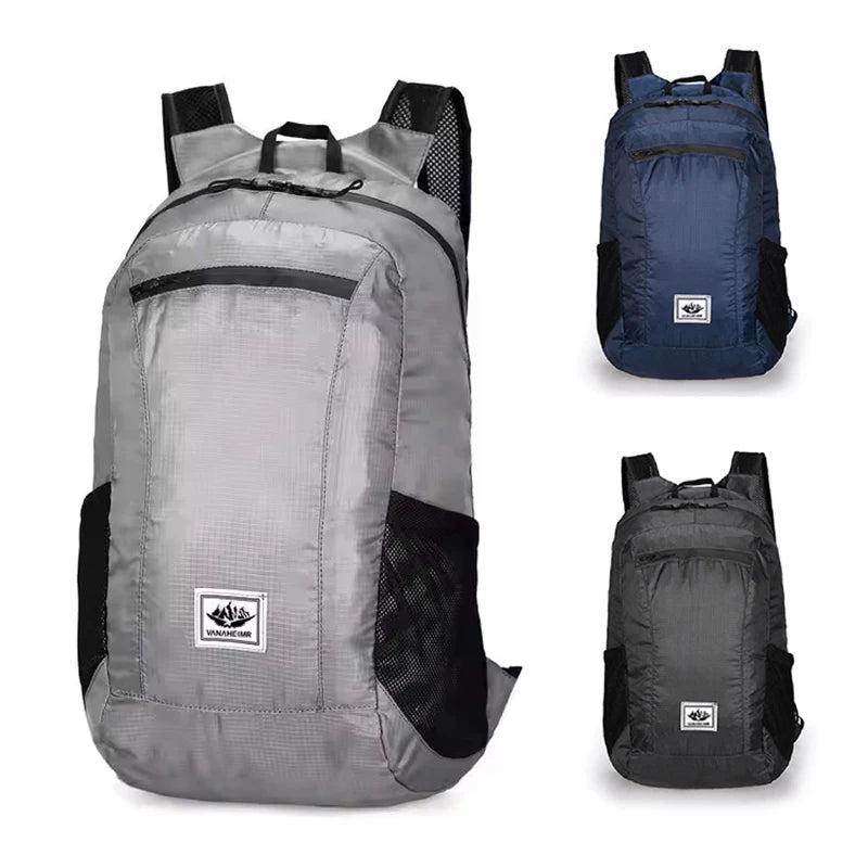 Outdoor Lightweight Travel Bag 20L Large Capacity Foldable Waterproof Backpack for Men and Women Hiking Daily Bag