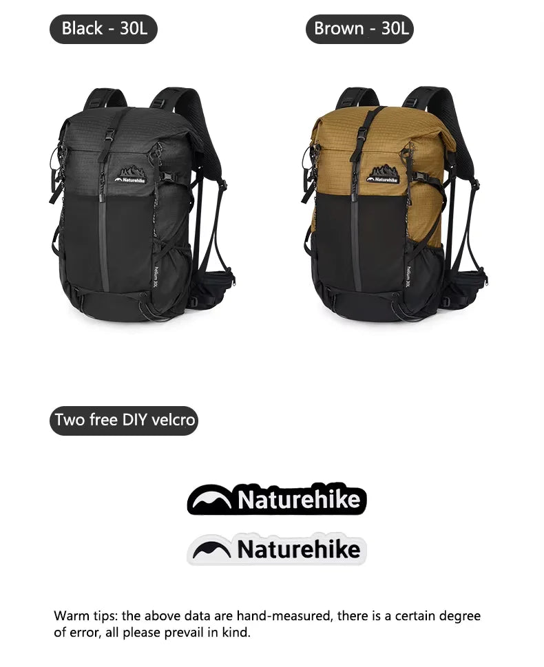 Naturehike Backpack Man Women 25L 30L Large Capacity Shoulder Bag Outdoor Climbing Hiking Portable Lightweight Waterproof Bag