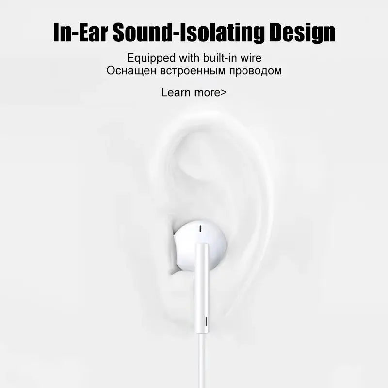 Original In-Ear Wired Earphones For iPad iPhone 17 12 13 14 15 16 Pro Max TypeC Headphones Laptops Tablet 3.5mm Earbuds