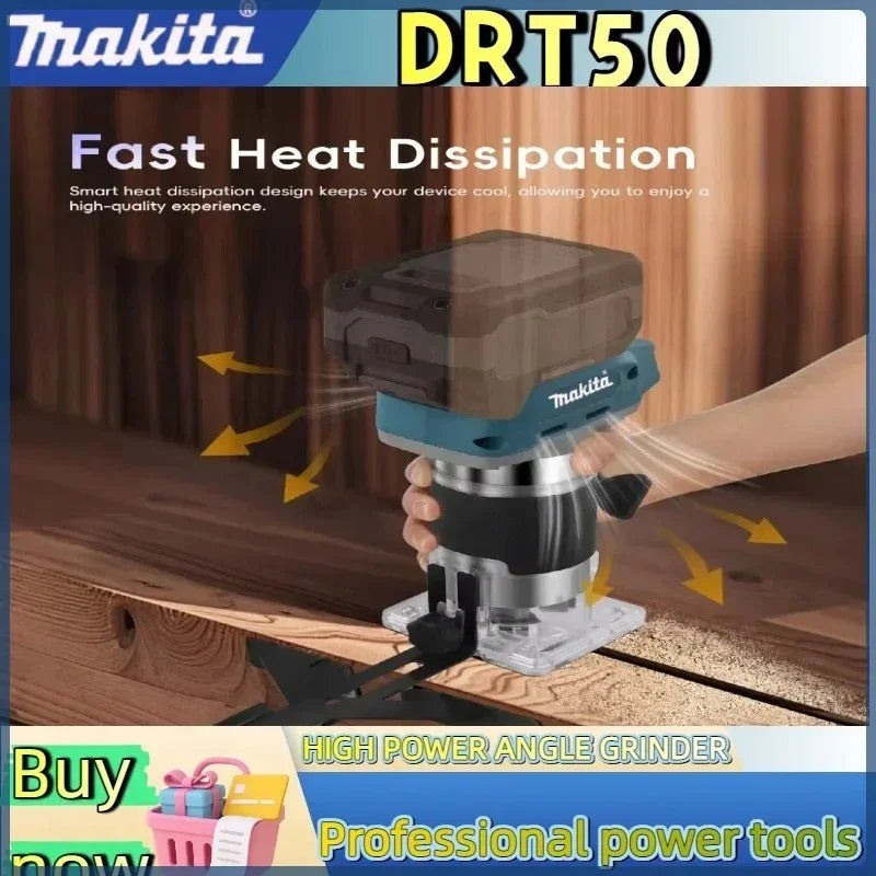 DRT50 Makita Cordless Trimmer Rechargeable Trimming Machine Brushless Slotting Tool Milling Woodwork Engraving Machine