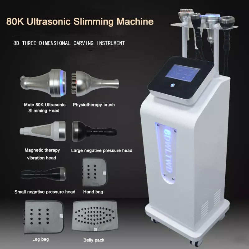 5D/8D Carving Slimming Vacuum Cavitation Ultrasonic Weight Loss Body Sculptig Fat Cellulite Removal Beauty Machine Shape Massage