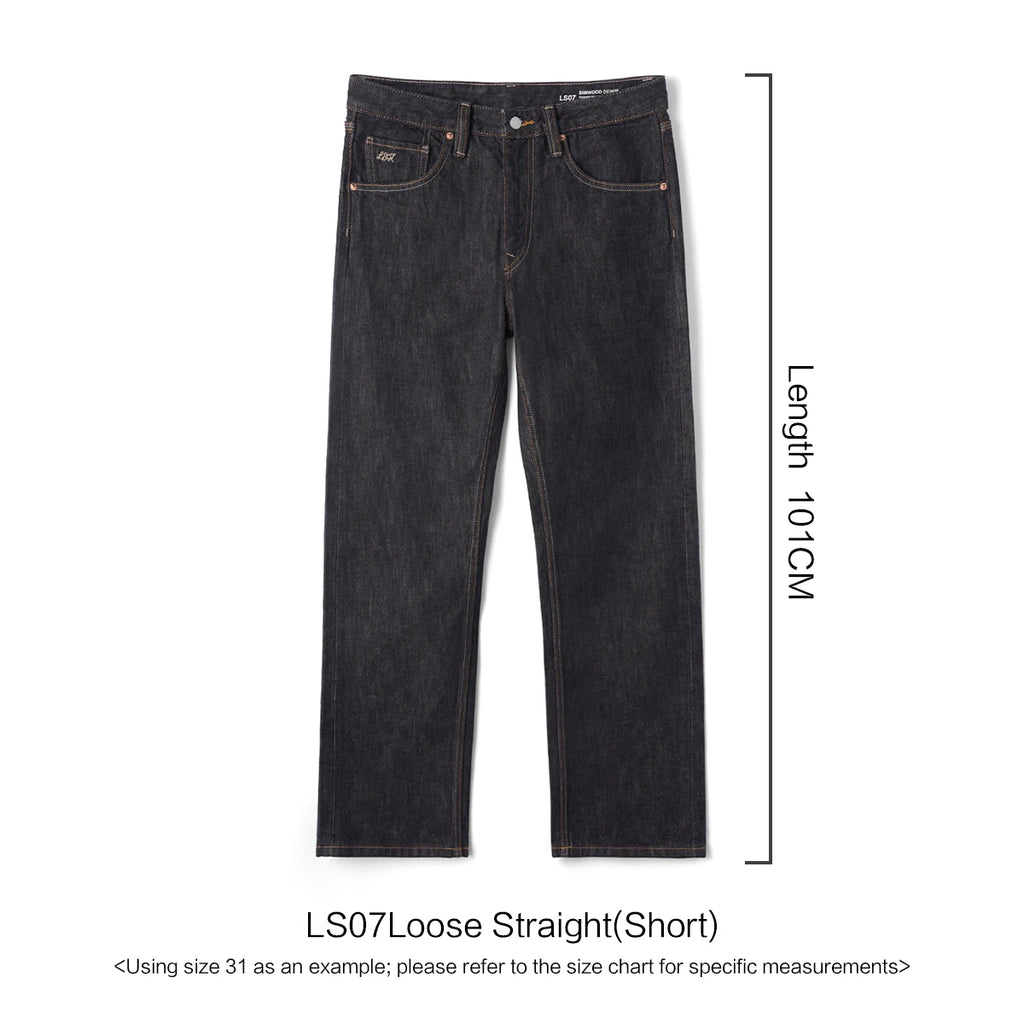 SIMWOOD 2026 Autumn Winter New Loose Straight 13oz 100% Cotton Fabric Jeans Men Washed Vintage Classical Denim Trousers