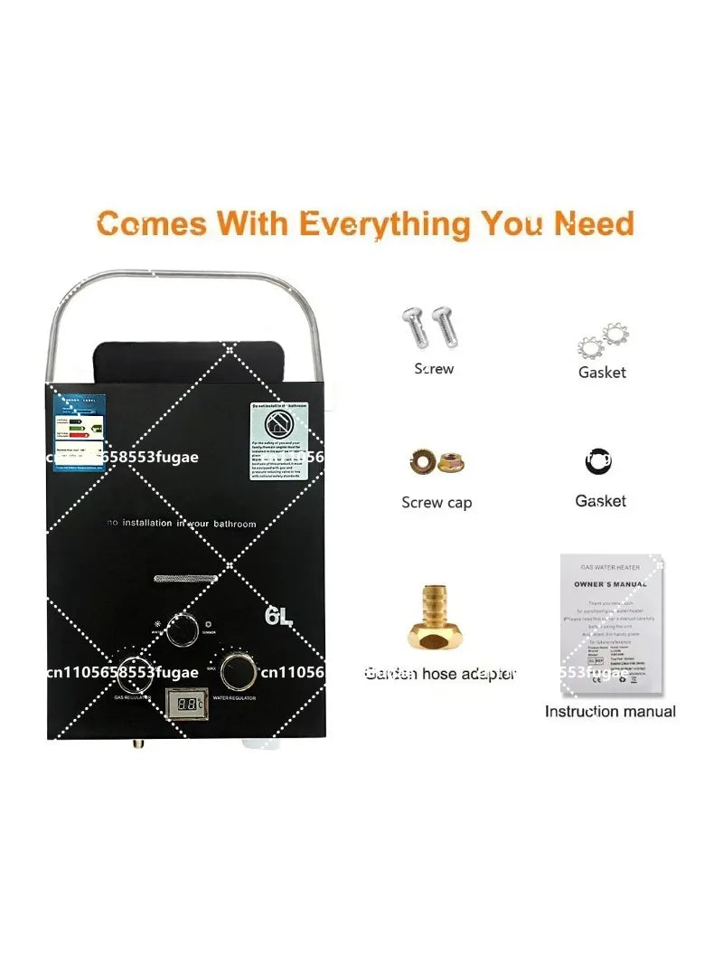 New Portable Gas Water Heater for RV Outdoor Camping Handheld Instant Hot Water Device