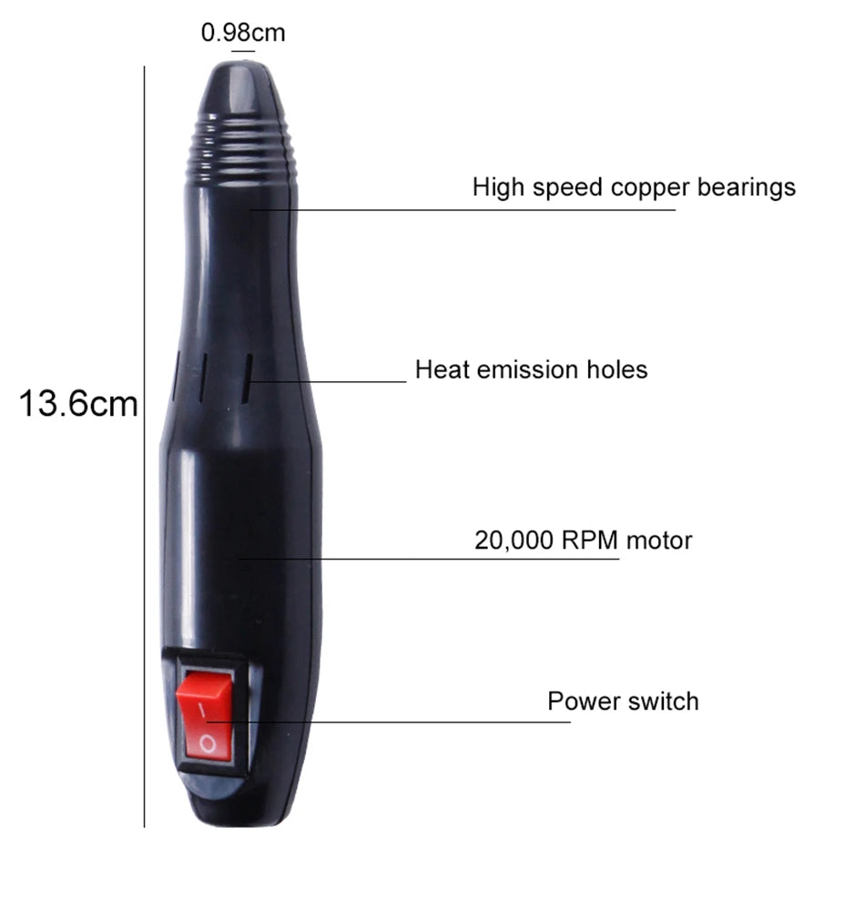 20000RPM Professional Nail Drill Machine Set Nail Files Drill Bits Gel Polish Remover Tools Low Noise Cutters Nail File Kit