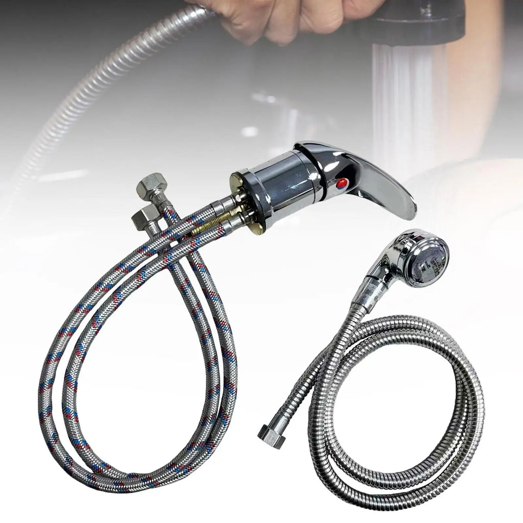 Shampoo Bowl Faucet and Sprayer Set Easy Installation for Rinse Basin Home
