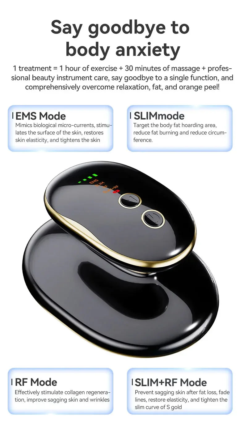 EMS & RF Body Slimming Device Radio Frequency Cellulite Remover Pulse Fat Burner Body Shaping Lose Weight Machine for Home Use