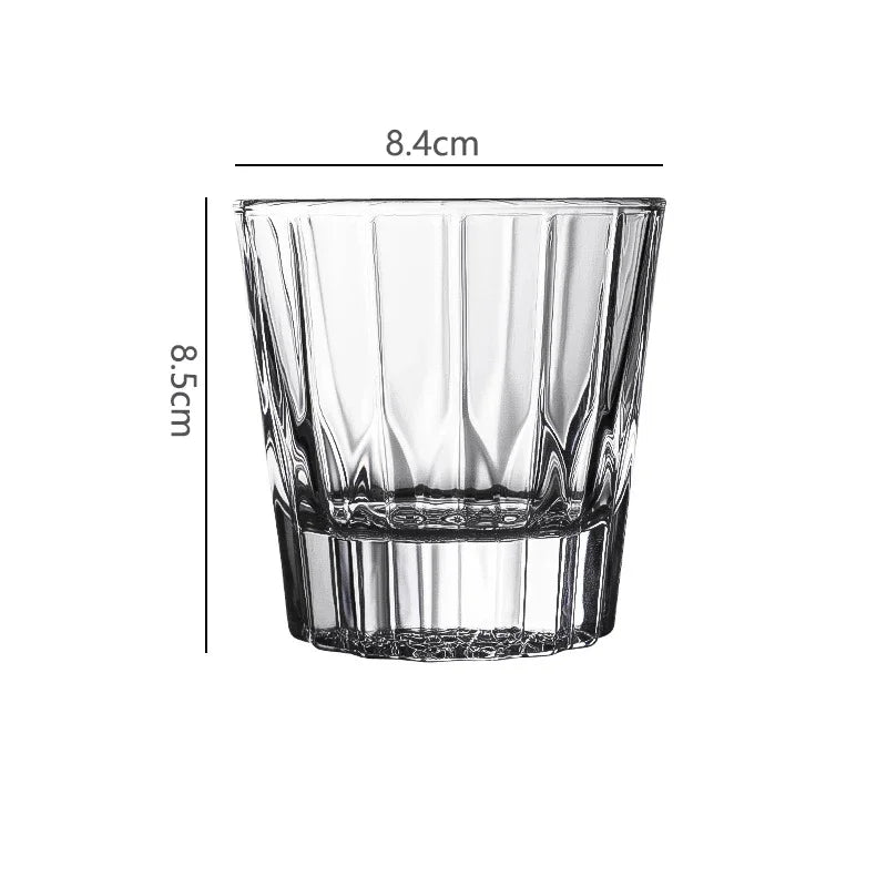 6.9oz 200ml Creative Vertical Stripes Whiskey Cocktail Glass Household Wine Glass Drinkware Ins Style Colorful Crystal Glass Cup
