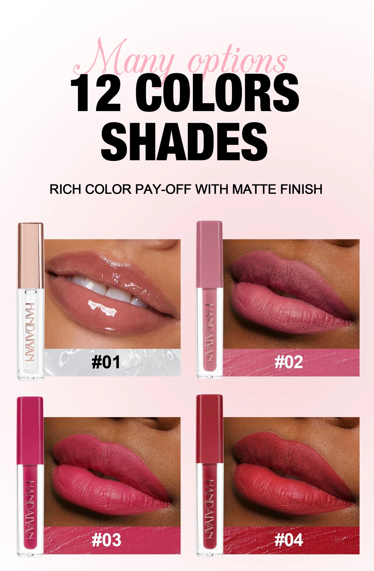 12 Shades Velvet Lipstick Set Nude Matte Lip Gloss Long Lasting Waterproof Smudge Proof Beauty Makeup Kit