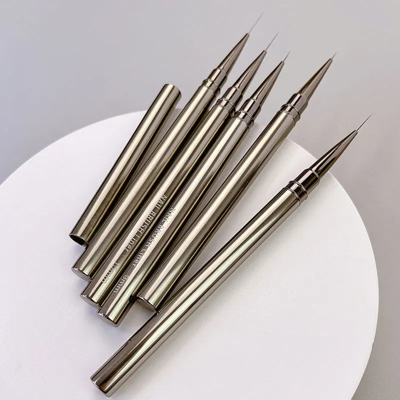 Nails Art Liner Brushes UV Gel Brush 6/9/12/15/18mm Nail Design Pen Elongated Lines Striping Painting Professional Manicure Tool