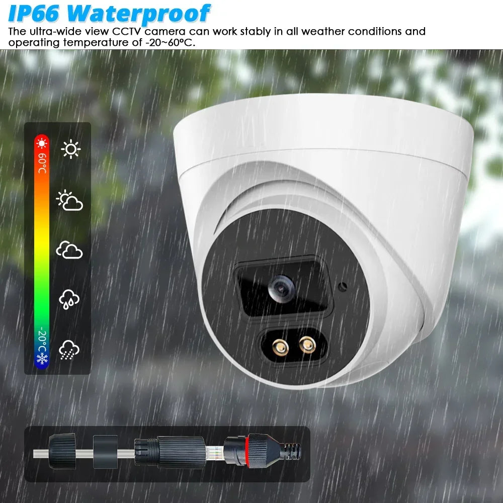 6MP POE Camera 6MP Outdoor Smart HD Video Surveillance CCTV Cameras H.265 Home Security IP Dome-Camera Motion Detection Tuya app