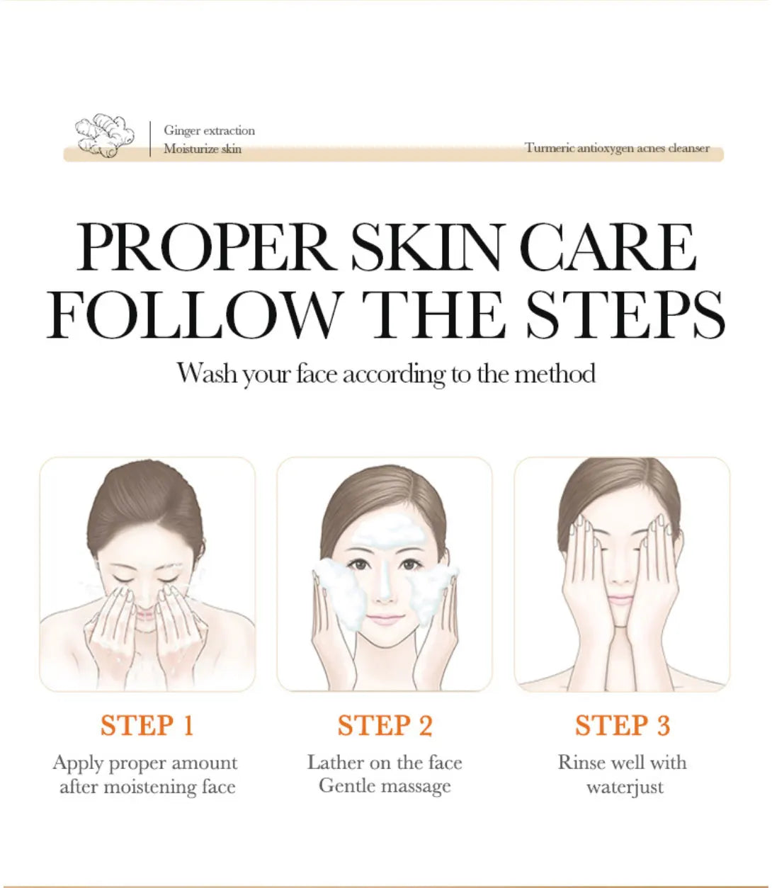 Turmeric Facial Cleanser: Antioxidant, Acne-Removing, Pore-Cleansing, Blackhead-Reducing, Oily Skin-Controlling, And Repairing.