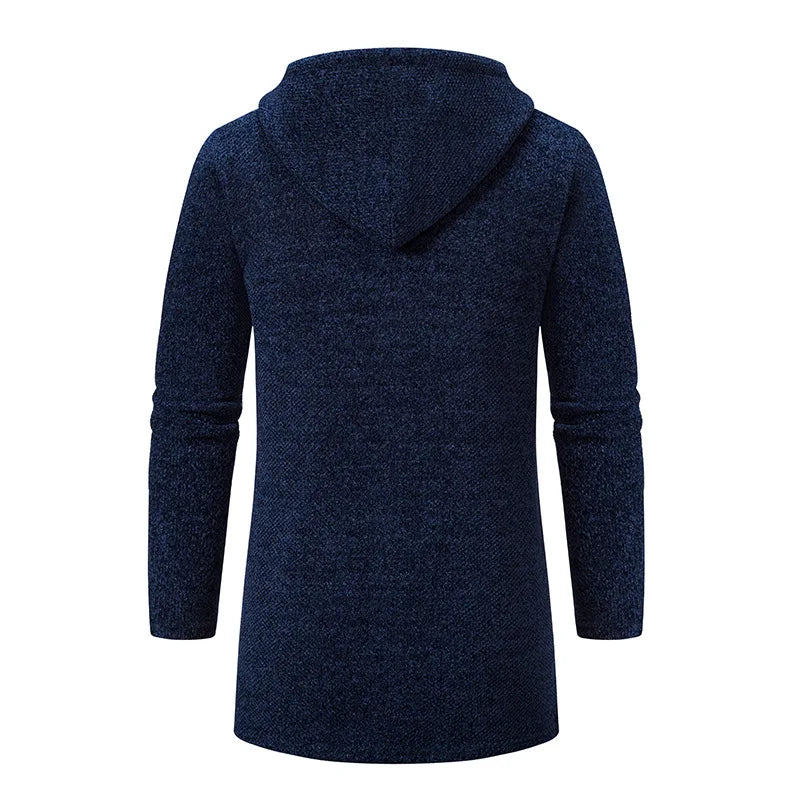 Men's Knitted Cardigan Casual Hooded Coat Slim Fit Autumn and Winter New Sweater Coat Men's Sweater