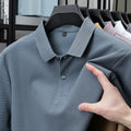 100% Pure Cotton Boutique Short-Sleeved High-End Men's Polo Shirt Summer High-Quality Solid Color Tops Business Casual T-Shirt