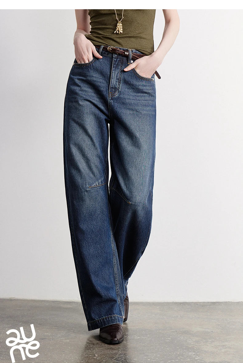 TOYOUTH Women Denim Jeans 2026 Summer New High Waist Curved Knife Pants