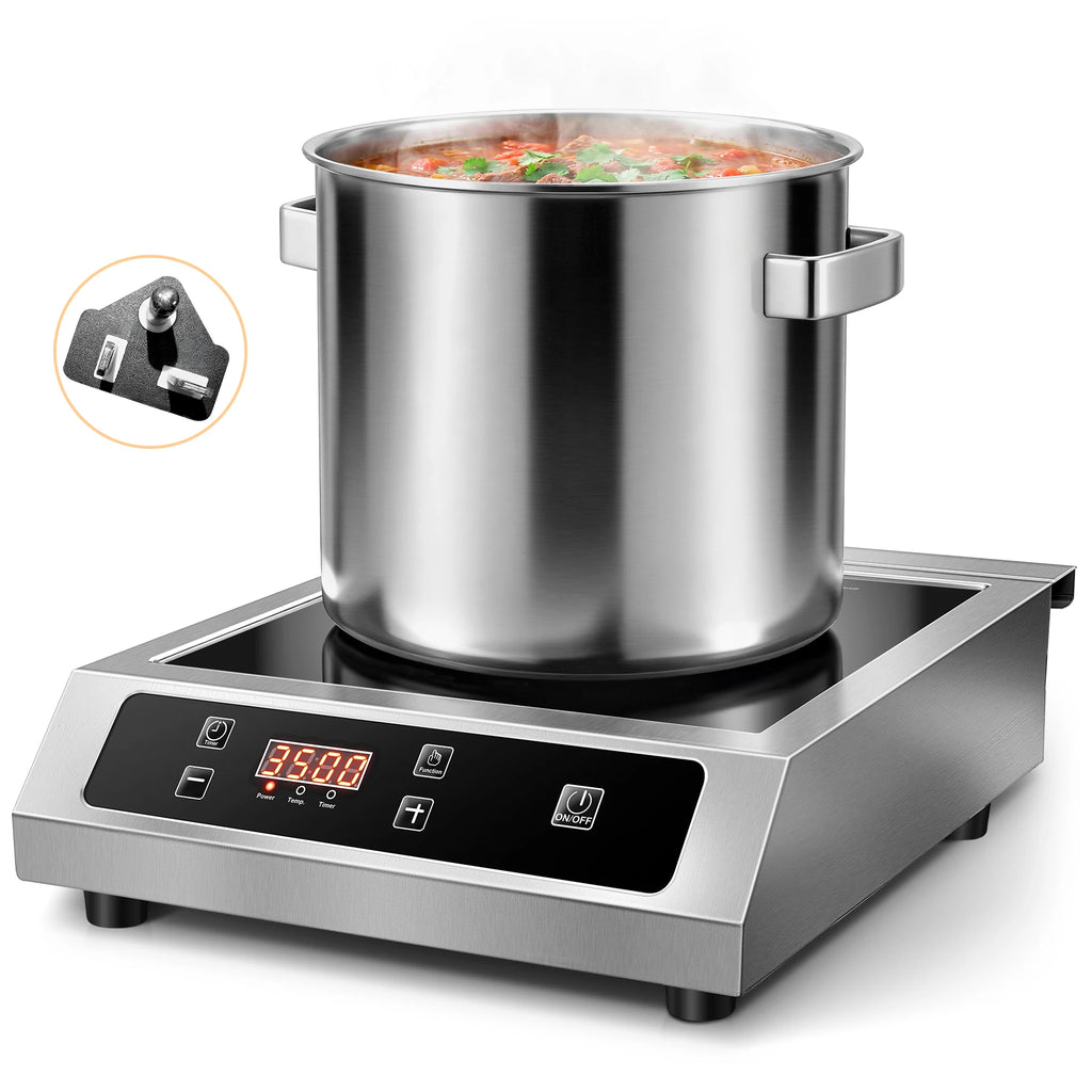14" 3500W Commercial Induction Burner, Portable Countertop