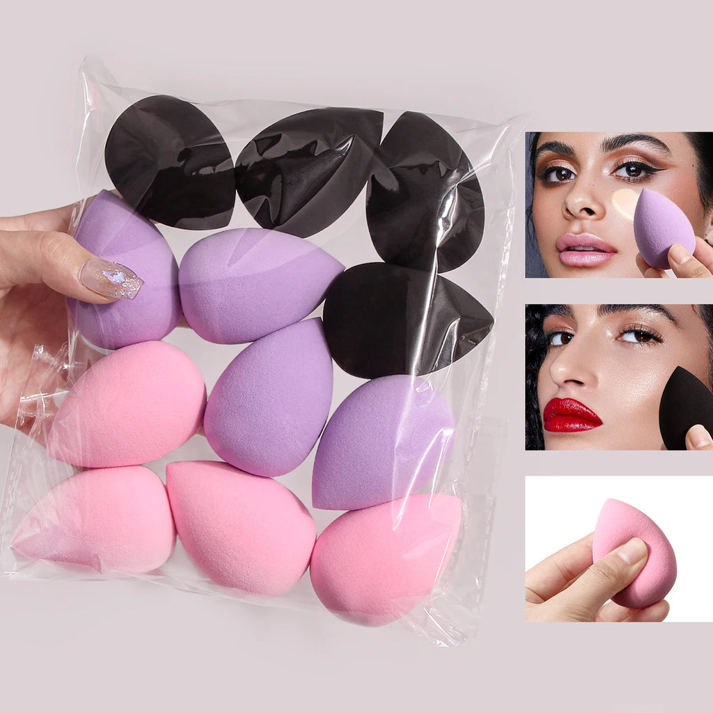 12-Piece Makeup Tool Set Ultra-Soft Puffs Beauty Sponges, Beauty Sponges. Specially Designed for Foundation and Concealer.