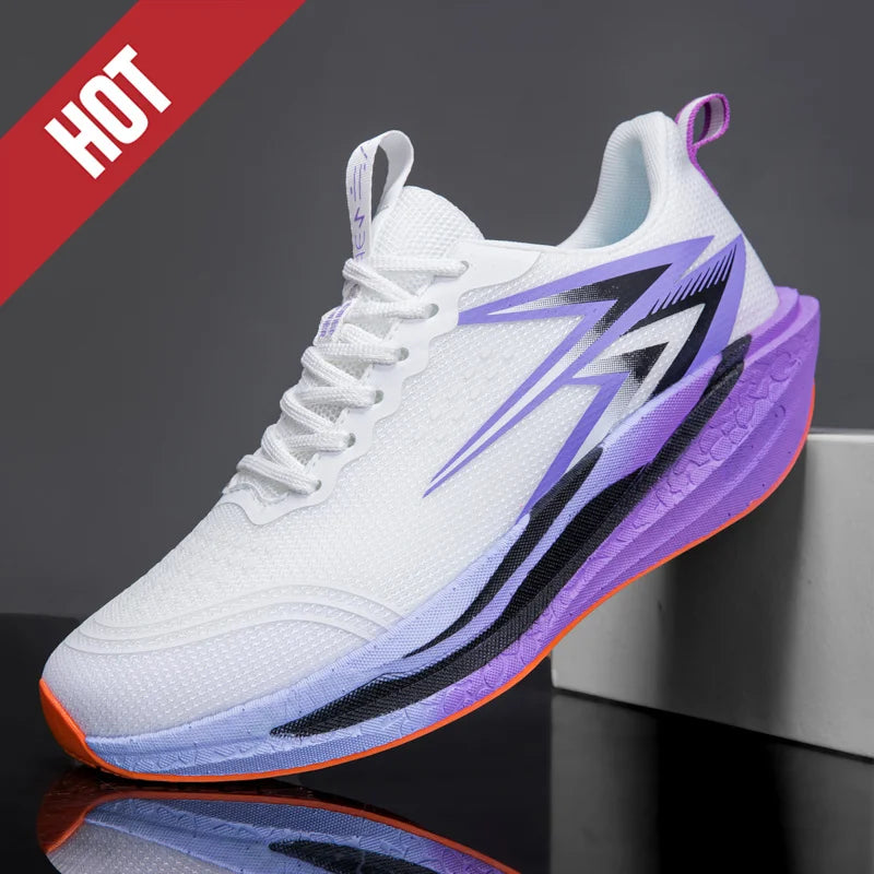 NEW Running Shoes Carbon Board Marathon Men Sports Breathable Lightweight Women's Comfortable Athletic Nonskid Sneakers Casual
