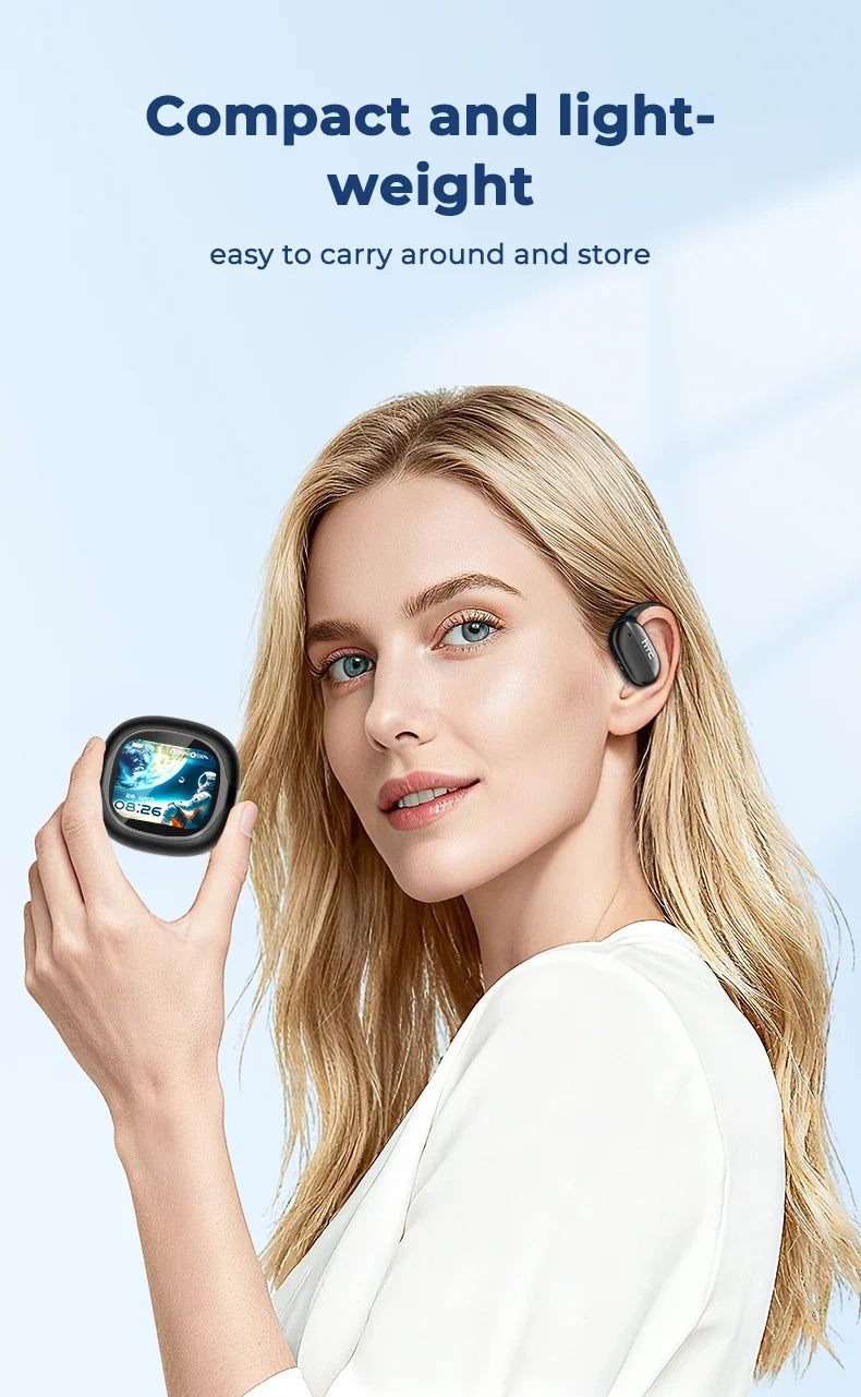 HTC Bluetooth Headset Surround Sound Hi-Fi Stereo Comfort Fit Lightweight Open Ear for Sport Running Wireless Earbuds NE58