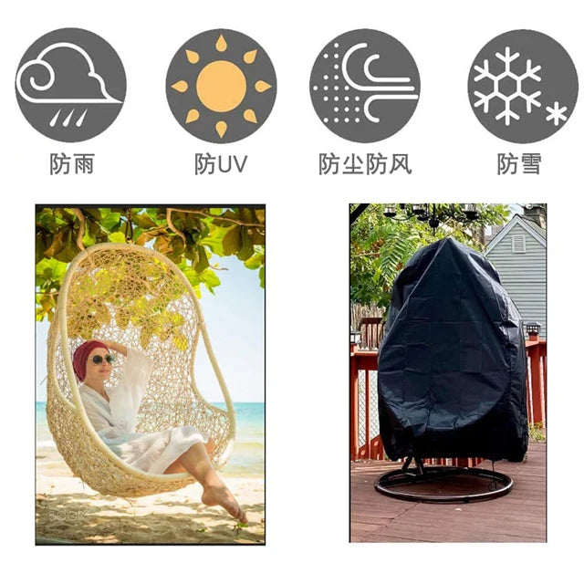 1pcs Home Chair Cover Anti-Dust Hanging Chair Cover Waterproof Protector Cover Hanging For Outdoor Swing Chair Hanging Slipcover