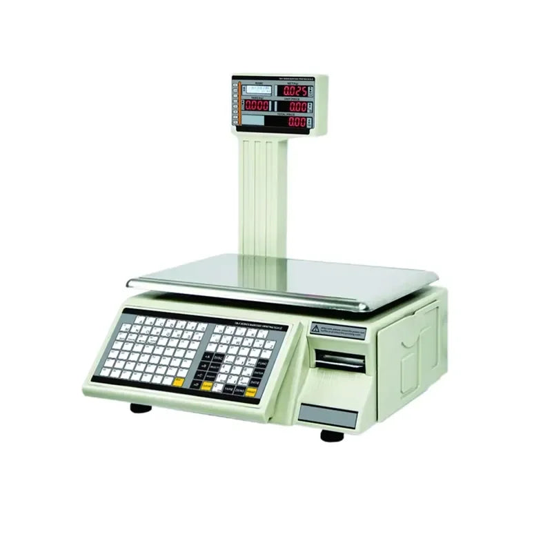 30KG AI Checkout Scale with Barcode Label Recognition POS Systems Auto Weighing for Supermarket Grocery Seafood Snack Store