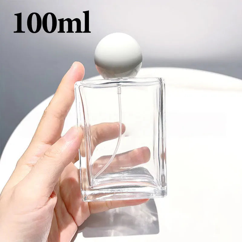 30/50/100ML Square Glass Perfume Bottles Portable Spray Bottle Large Capacity Replacement Empty Wholesale Refillable Containers