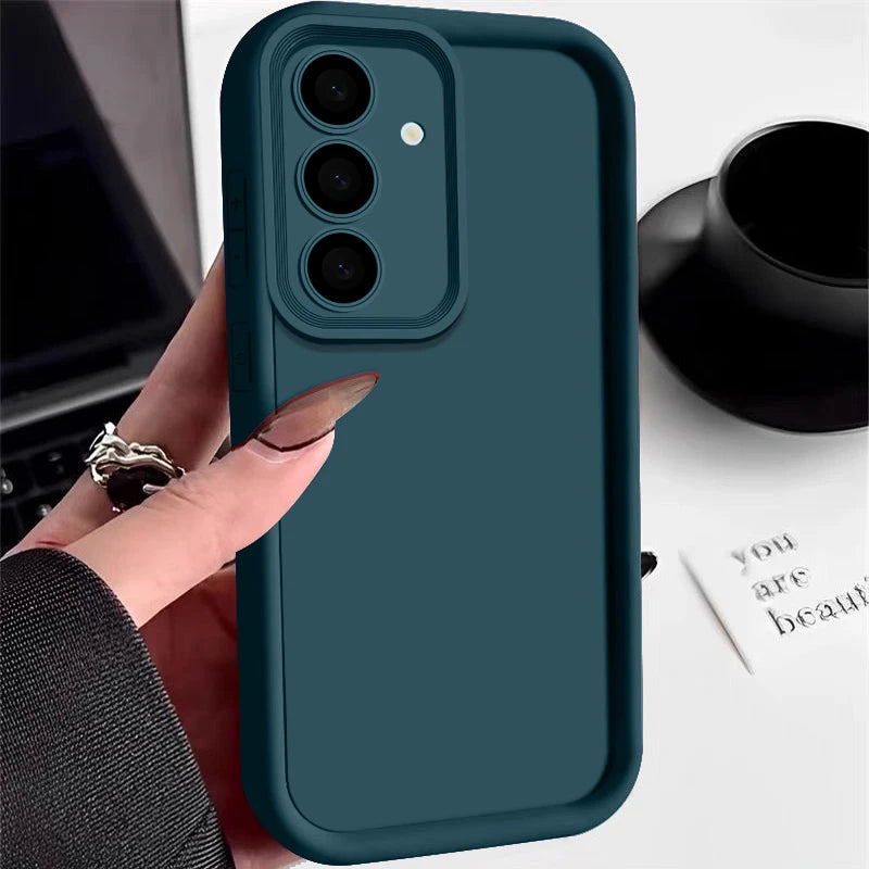 Luxury Candy Color Soft Case S26 S25 S24 S23 S22 Ultra Plus S21 FE A16 A53 A55 A56 A05S 5G 4G A52 Skin Feel Silicone Cover Funda