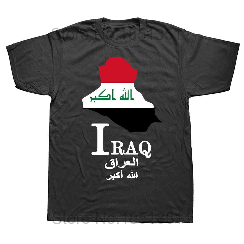 Funny Iraqi Iraq Girl Woman Flag T Shirts Summer Tee Tops Round Neck Short-Sleeve Fashion Tshirt Clothing Casual Basic T-shirts