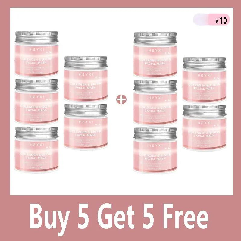 Collagen Peel Mask, Biotin Collagen Wrap Mask Day and Night, Deep Hydration, Night Care Mask Cream.
