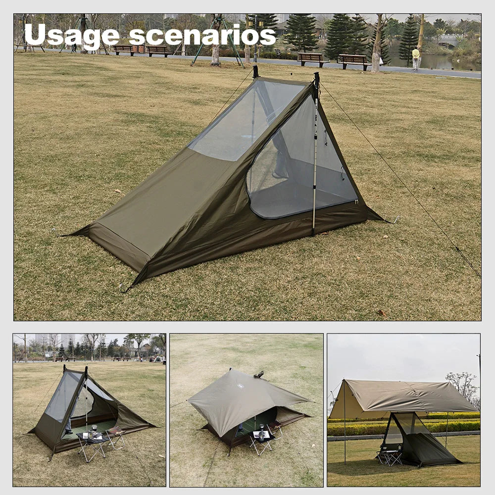 Airy 1 Mesh Tent Trekking Pole Tent Lightweight Solo Tent Camping Tarp Tent Hiking backpacking Single One Person Tent Shelter