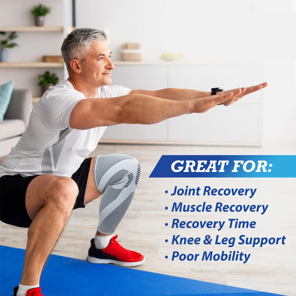 1pc Long Compression Leg Sleeves Full Leg Sleeves Full Compression Knee Sleeves Knee Braces Knee Support for Men Women Arthritis