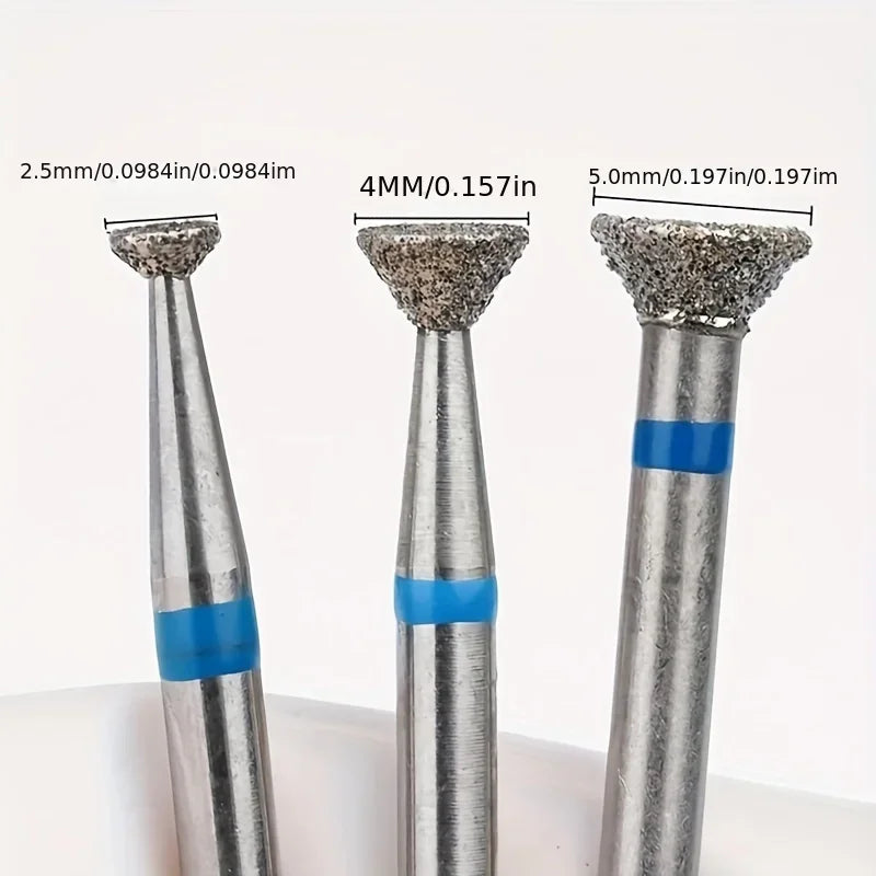 Nail Art Polishing Removal Head Disc Grinding Burr T Mills Grinder Diamond Electric Nail Drill Bit Cuticle Cutter Manicure Tool