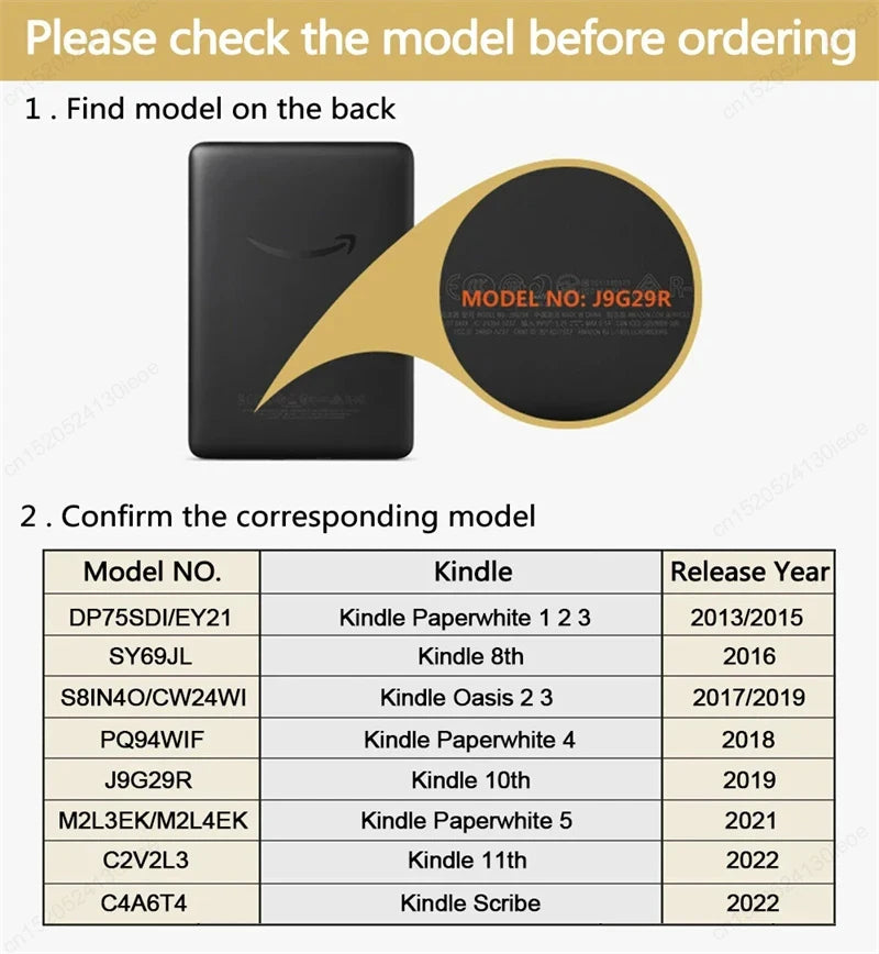 For Kindle 11th Generation Case 2024 RS23CV 360° Rotatable Magnetic Detachable Acrylic Case For Kindle 11th Gen C2V2L3 6" Funda