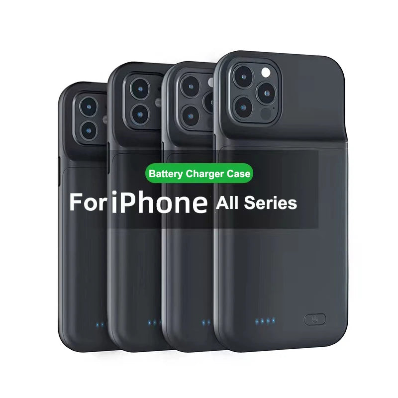 6800/7000mAh Battery Charger Case for iPhone 16 15 14 13 12 11 Pro Max 12 Mini X XS XR 6 7 8 Plus SE 2 Power Bank Charging Case