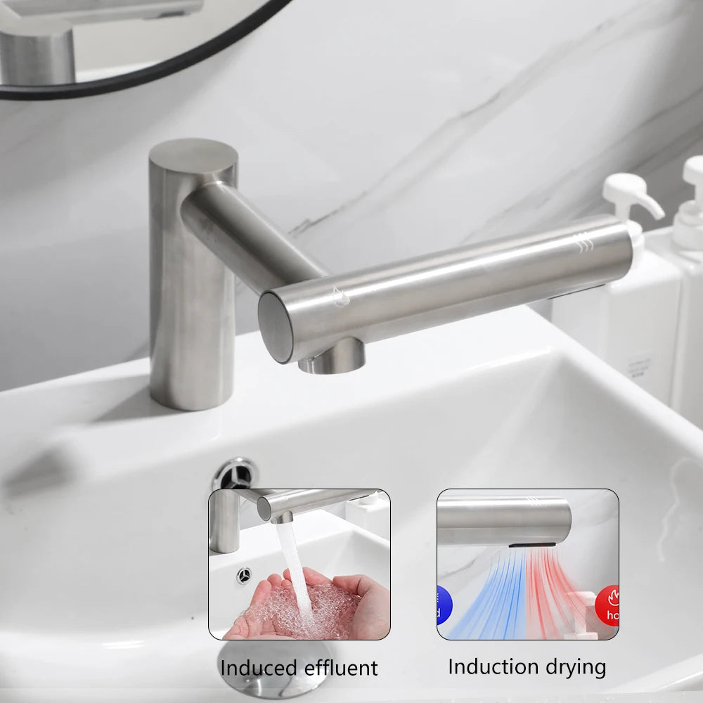 KEMAIDI Bathroom Faucets 3 in 1 Design Automatic Soap Dispenser Powerful Hand Washing Bathroom Hands Dryer Drying Machine Air