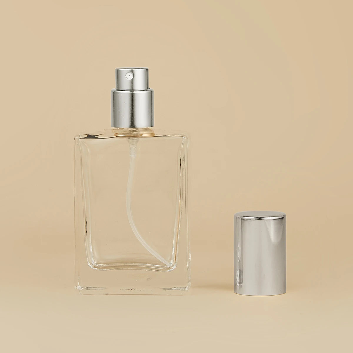 30ml Screw Square Glass Spray Qerfume Dispenser Cosmetic Packaging Empty Bottle Liquid Pressing Sprinkler Perfume Bottle