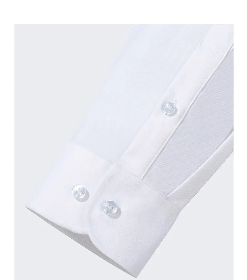 Windsor Collar French Shirt Men's Wrinkle-free Long-sleeved Twill Business Light Luxury Men's Casual Workwear Shirt for Men